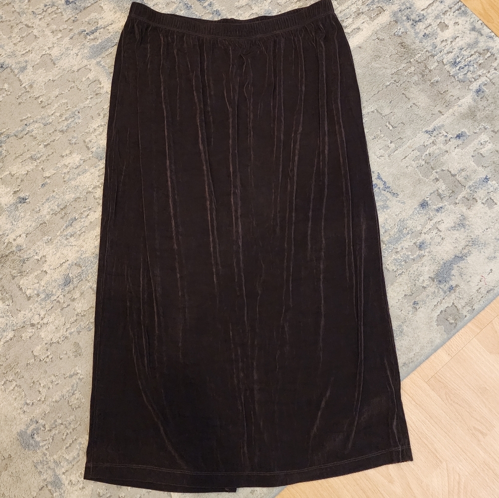 Vikki Vi Slinky Brown Maxi Skirt Pull On Stretch Size 2X Nordstrom